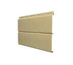 Софит ЭкоБрус с перфорацией 0,345 Grand Line 0,45 Drap с пленкой RAL 1014 слоновая кость