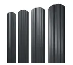 Штакетник Twin фигурный Grand Line 0,45 Drap ST RAL7016 Серый Антрацит