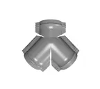 Тройник Y конька полукруглого Drap с пленкой RAL 7004 сигнальный серый