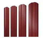 Штакетник Twin фигурный Grand Line 0,5 Satin RAL3011 Коричнево-Красный