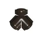 Тройник Y конька полукруглого Satin с пленкой RR 32 темно-коричневый