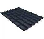 Металлочерепица Grand Line Монтеррей 0,45 Drap RAL 7024 Мокрый асфальт