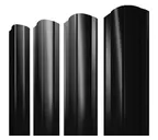 Штакетник Круглый фигурный Grand Line 0,45 Drap ST RAL9005 Черный