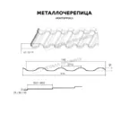 Металлочерепица Металл-Профиль Монтерроса-M 0,5 PURMAN® RR 32 Темно-коричневый