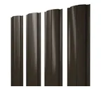 Штакетник Полукруглый Slim Grand Line 0,5 Satin RR 32 Темно-Коричневый