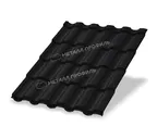 Металлочерепица Металл-Профиль Монтекристо-M 0,5 PURMAN® RAL 9005 Черный темный