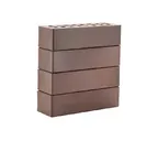 Кирпич клинкерный ЛСР темно-терракотовый флэш Брюгге гладкий M300, 250х85х65 мм
