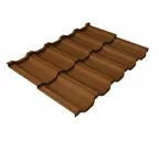 Металлочерепица Grand Line Kvinta Uno 0,5 Quarzit Cuprum Steel/Quarzit Cuprum Steel