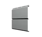 Софит ЭкоБрус без перфорации 0,345 Grand Line 0,5 Satin RAL 9006 бело-алюминиевый