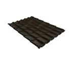 Металлочерепица Grand Line Classic 0,5 GreenСoat Pural BT RR 32 Серо-коричневый