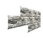 Металлический сайдинг Lбрус-XL Металл-Профиль ECOSTEEL Белый Камень продольный 14х335