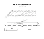 Металлочерепица Металл-Профиль Ламонтерра XL 0,4 Полиэстер RAL 6005 Зеленый мох
