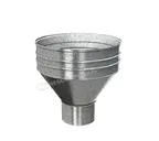 Воронка водосборная МЕТАЛЛ ПРОФИЛЬ ПРОЕКТ D350х150 Цинк