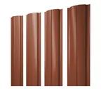 Штакетник Полукруглый Slim Grand Line 0,5 Satin RAL8004 Терракота
