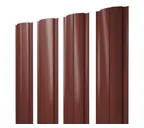 Штакетник Полукруглый Slim Grand Line 0,5 Satin RAL3009 Оксидно-Красный