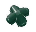 Четверник конька полукруглого Quarzit с пленкой RAL 6005 зеленый мох