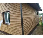Виниловый сайдинг Docke Блок-Хаус D4.7T LUX под дерево Миндаль 3600×243