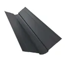 Планка ендовы верхней Grand Line фигурной 100x100 0,5 GreenCoat Pural BT, matt RR 23 темно-серый (RAL 7024 мокрый асфальт)