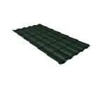 Металлочерепица Grand Line Kredo 0,5 GreenCoat Pural Matt BT RR 11 Хромовая зелень