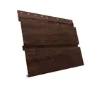 Металлический сайдинг Grand Line Квадро брус 0.45 мм Print Elite с пленкой Cherry Wood