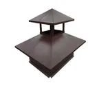 Дымник на трубу двойной 520х390мм 0,5 GreenCoat Pural BT, matt с пленкой RR 32 темно-коричневый (RAL 8019 серо-коричневый)