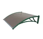 Козырьки Krovent из поликарбоната 1500х930х280 бронзовый (зел. кроншт)