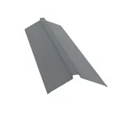 Планка конька плоского 150х40х150 0,5 Satin Мatt RAL 7016 антрацитово-серый