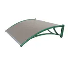 Козырьки Krovent из поликарбоната 1500х930х280 серебристый (зел. кроншт)