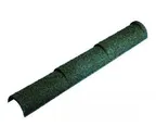 Конек Метротайл (Metrotile) полукруглый тройной, цвет зеленый, 1140х173 мм