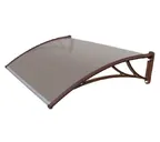 Козырьки Krovent из поликарбоната 1500х930х280 бронзовый (корич. кроншт)