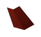 Планка ендовы верхней 145х145 0,5 Velur RAL 3009 оксидно-красный