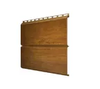 Металлический сайдинг Grand Line ЭкоБрус 0.4 мм 3D Print Premium Golden Wood