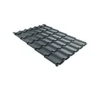 Металлочерепица Grand Line Classic 0,5 GreenCoat Pural Matt BT RAL 7016 Антрацитово-серый