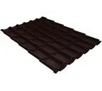 Металлочерепица Grand Line Classic 0,45 Drap RAL 8017 Шоколад