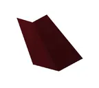 Планка ендовы верхней 145х145 0,5 Quarzit lite с пленкой RAL 3005 красное вино