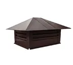 Дымник на трубу с жалюзи 520х390мм 0,5 GreenCoat Pural BT с пленкой RR 887 шоколадно-коричневый (RAL 8017 шоколад)