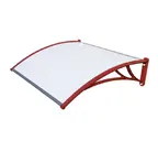 Козырьки Krovent из поликарбоната 1200х930х280 молочный (крас. кроншт)