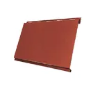 Металлический сайдинг Grand Line Вертикаль 0.45 мм classic Drap с пленкой RAL 8004 терракота