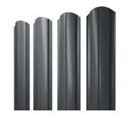 Штакетник Полукруглый Slim фигурный Grand Line 0,5 Satin RAL7016 Антрацитово-Серый