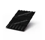 Металлочерепица Металл-Профиль Супермонтеррей 0,5 PURMAN® RAL 9005 Черный темный