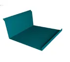Планка примыкания нижняя 20х122х260х15 0,45 PE с пленкой RAL 5021 водная синь