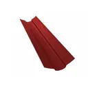 Планка ендовы верхней фигурной 100x100 0,5 Satin с пленкой RAL 3011 коричнево-красный
