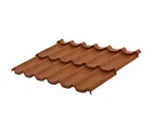 Модульная металлочерепица Aquasystem Стокгольм XXL 0,5 мм GreenCoat Pural Matt BT RR750 MATT (терракотовый)