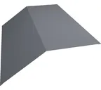 Планка конька плоского 190х190 0,45 PE с пленкой RAL 9006 бело-алюминиевый