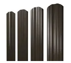 Штакетник Twin фигурный Grand Line 0,45 Drap RR 32 Темно-Коричневый