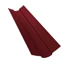 Планка ендовы верхней фигурной 150x150 0,5 Satin с пленкой RAL 3005 красное вино