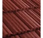 Композитная черепица Метротайл (Metrotile) серия MetroShake II, цвет красный, 1330х410 мм