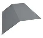 Планка конька плоского 190х190 0,5 Satin с пленкой RAL 7016 антрацитово-серый